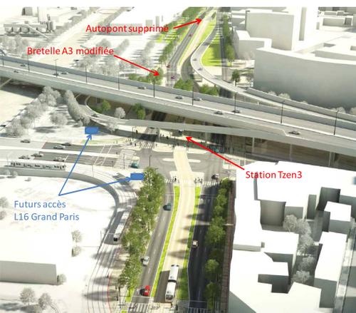 Perspective de l'autopont