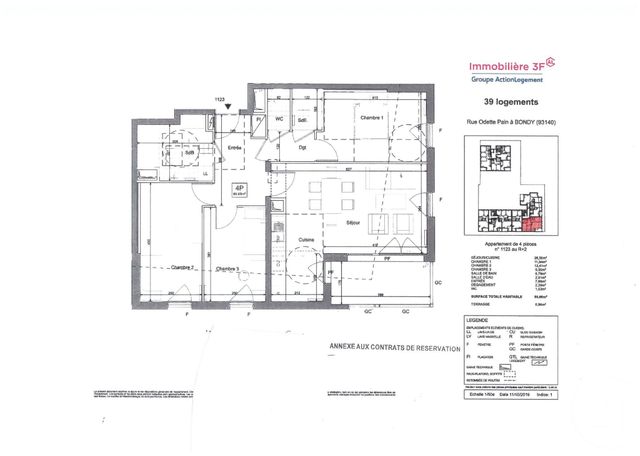 Afficher la photo en grand Appartement F4 à vendre - 4 pièces - 80.68 m2 - BONDY - 93 - ILE-DE-FRANCE - Century 21 Ricard Immobilier